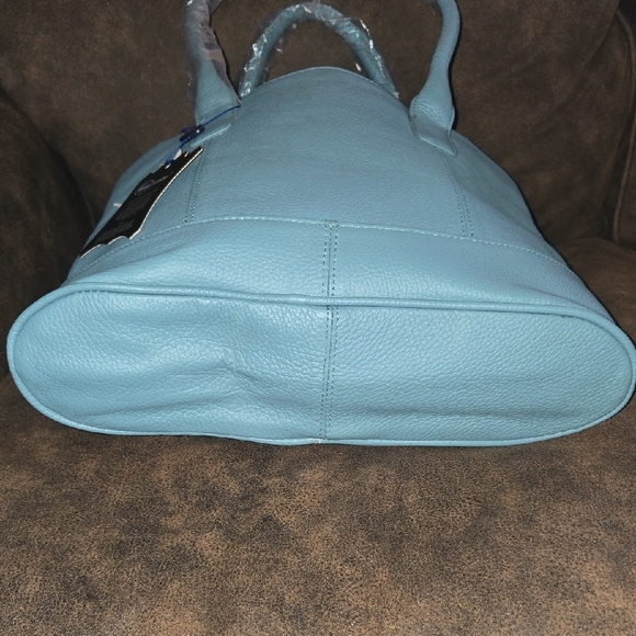 Blue Leather Tote Bag - Picture 5 of 9